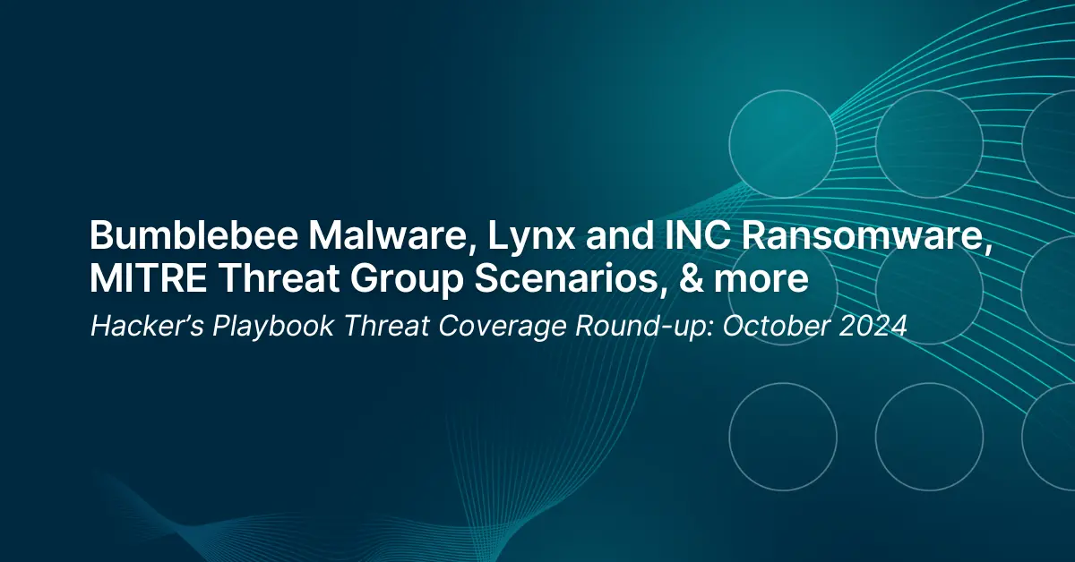 Bumblebee Malware, Lynx and INC Ransomware, MITRE Threat Group Scenarios and more